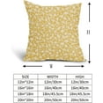 thumbnail image 3 of Golden Yellow and Cream Floral Pillow Covers 18x18 Inch Set of 2 Vintage Flower Outdoor Decorative Throw Pillows Small Floral Block Print Rustic Farmhouse Pillowcases for Couch Decor, 3 of 6