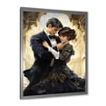 thumbnail image 2 of Designart "Black Art Deco Ballet Dance Couple II" Fashion Framed Wall Art - Glam Black Ballet Living Room Framed Canvas Art, 2 of 6