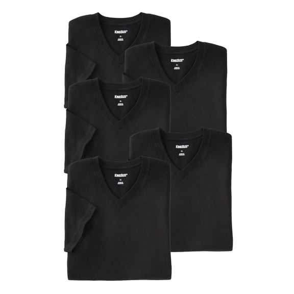KingSize Men's Big & Tall 5-Pack Cotton V-Neck Undershirt