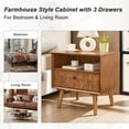 thumbnail image 2 of iooHug Farmhouse Wood Nightstand 1 Drawer Open Storage Side Table with Solid Wood Legs for Bedroom Living Room Adults Small Spaces（Golden Oak), 2 of 7