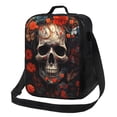 thumbnail image 1 of Disketp Vintage Butterfly Flower Skull Bolsa Térmica Estampada para Almuerzo, Lonchera para Hombres y Mujeres Adultos, 1 of 7