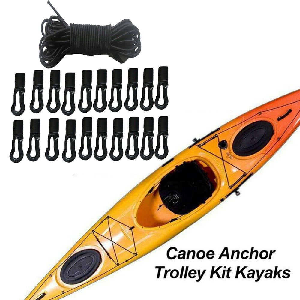 20 Cord Hooks Ends 5mmx5m Elastic Bungee Rope Shock Cord Tie Down Marine Kayak 