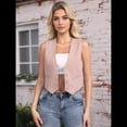 thumbnail image 4 of Chaleco de Traje Corto para Mujer, con Botones, Informal, Elegante, para Negocios. Rosa L, 4 of 9