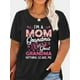 thumbnail image 1 of Letter MOM Print T-Shirt, Casual Short Sleeve Top For Spring & Summer, Women's Clothing Tee For Adult, Men, Women, Teen, Teenager, Adolescent, Youth, 1 of 6