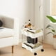 thumbnail image 5 of Carrito De Cocina De Dos Niveles Con Reposabrazos, Organizador Versátil Con Ruedas Para Artículos De Baño, Sala De Estar O Como Soporte Para Aperitivos., 5 of 8