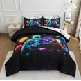 thumbnail image 3 of Btargot 3 Piece Gaming Geometric Queen Comforter Set Kids Boys Game Console Lightweight Bedding Set, 3 of 11