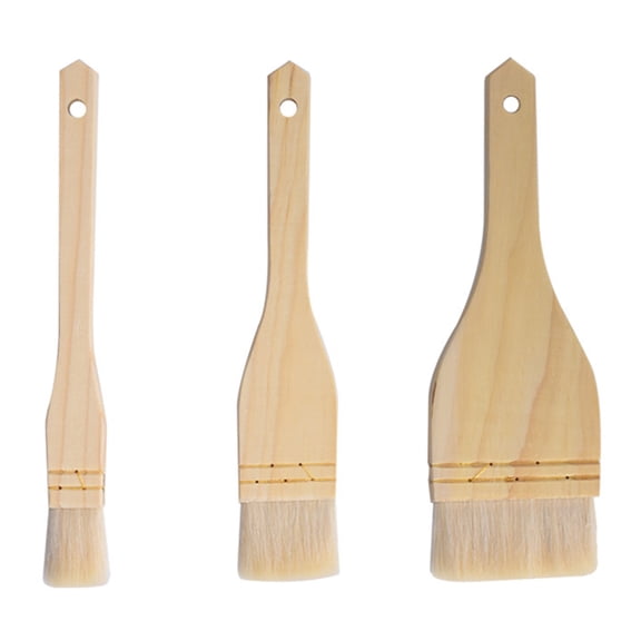 HINTRMENT Woolen Brush Cooks Grilling Baking 3Pcs 9x1In