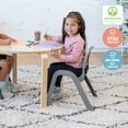 thumbnail image 5 of ECR4Kids Plastic Stackable SitRight Chair, 11in, Classroom Furniture, Grey, 4-Pack, 5 of 9