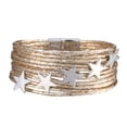 thumbnail image 2 of YYKihy Girl Leather Cuff Bracelet Set Multilayer Wrap Bracelet Star Bracelet Clasp Bracelet For Women, 2 of 7