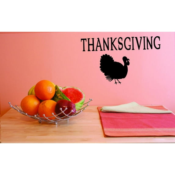 Wall Design Pieces Thanksgiving With Turkey Seasonal Quote 14x28 Inches