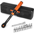 thumbnail image 1 of VEVOR Click Torque Wrench Set, 1/4 Inch Drive, 20-200lbf-in /2.3-22.6N.m, Dual-direction and Dual Range Scales, 72-Tooth, ±3% High Precision, with Bit Sockets, Extension Bar, for Bicycle Repair, 1 of 9