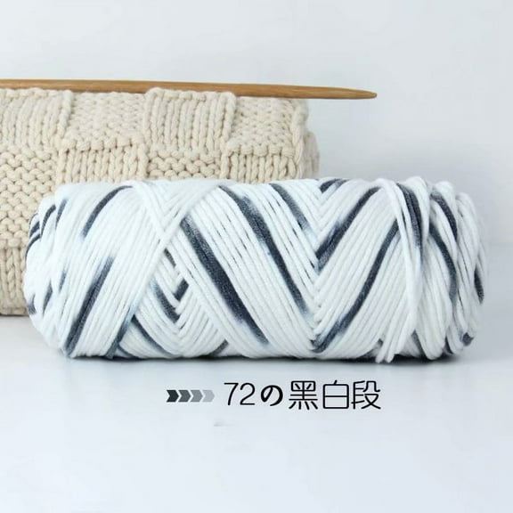 Namzi 200g Premium Soft Durable Yarn Acrylic & Wool Blend for Knitting, Crochet Projects, Ultra-Soft Craft Yarn,White and Grey