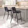 thumbnail image 5 of Desi Counter Stool Black Counter Stool, Modern Style, Plush and durable faux leather fabric, Plywood, Indoor Bar, 5 of 12