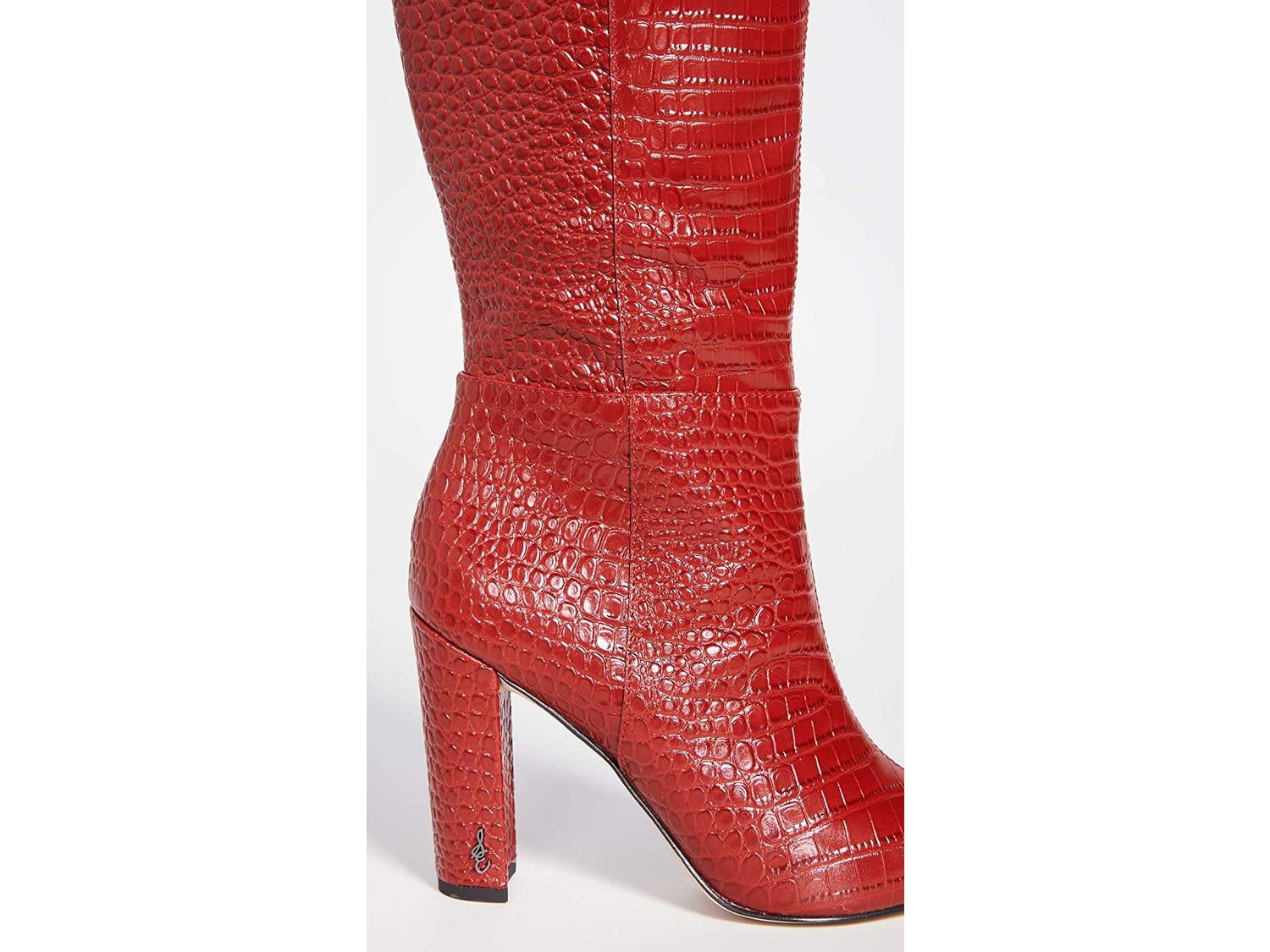 sam edelman red croc boots