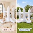 thumbnail image 6 of Connsann Inflatable Bounce House with Slide and Ball Pit for Toddlers, 9x9FT, White, 6 of 11
