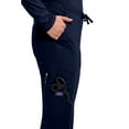 thumbnail image 4 of Cherokee Workwear Core Stretch Women's Scrubs Pant Mid Rise Drawstring Cargo 4044, 4 of 9