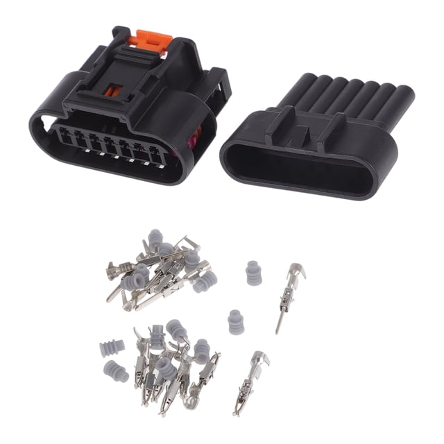 Accesorios Únicos Enchufe de Conector de Bobina de Encendido de 7 Pines Impermeable para Opel Corsa 1 Juego Negro