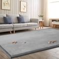 thumbnail image 4 of 1.2" Thick Memory Foam 79x39 Play Mat for Playpen, Super Soft Velvet Portable Baby Playpen Mat for Kids Toddler Crawling and Play, Non-Slip Bottom Playmat, Grey, 4 of 8