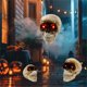 thumbnail image 4 of Sensor Open Mouth Skull Glowing Sound Hanging Skull Patio Room Ruins, 4 of 9