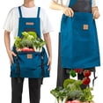 thumbnail image 2 of Cloth Apron Farm Orchard Workwear Large Capacity Quick Release Apron Second System Canvas Harvesting Apron With Quick Release Pocket, 2 of 4