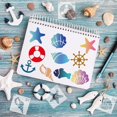 thumbnail image 2 of Juego de plantillas YHSLMH, 70 piezas, patrones de naturaleza y playa, 2 of 8