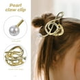 thumbnail image 3 of OUNONA Clip Metálico Dorado Para Con Perla Y Musical Para Eventos, 3 of 8