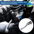 thumbnail image 3 of Unique Bargains Short Brake Clutch Levers for Moto Guzzi V7 Racer 2011-2021 6 Position Adjustable Motorcycle Handlebar Brake Lever Aluminum Alloy Titanium Tone 1 Pair, 3 of 7