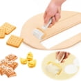 thumbnail image 2 of Kit de moldes para galletas de plástico, cortador cuadrado redondo, rodillo para galletas, herramienta de repostería de 4 cm/6 cm/7 cm con cortador de encaje, juego de 3 piezas JAMW Sencillez, 2 of 5