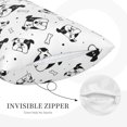 Cute white Dog black Toddler Pillowcases 14" x 20" Kids Pillowcases