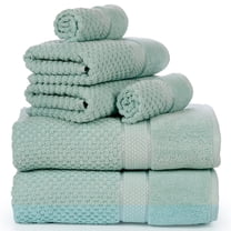 Ample Decor Bathroom Towel Set of 6 - 2 Bath Towel, 2 Hand Towel, 2 Wash Cloths – Ideal for Gifting, Hotel, Gym, Spa - Mint Green