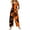 #01Orange, variant on Neon Rainbow Pumpkin Bat Star Halloween Women Overalls, Sleeveless Square Neck Loose Wide Leg Jumpsuit with Pockets, Rayon Linen Blend Purple L