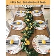 thumbnail image 4 of 13 Inch Round Placemats Set of 6, Orange Blue Fall Non Slip Heat Insulation PP Table Mats, Thanksgiving Pumpkins Maple Leaf Washable Place Mats for Kitchen Dining Party Table Decor, 4 of 7
