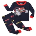 thumbnail image 1 of Kids Boys Motorcyclist 2 Piece Pajamas Set 100% Cotton Pjs for Toddler, 1 of 13