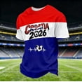 thumbnail image 5 of Soccer Cup 2026 Graphic Tee for Men, Crew Neck Short Sleeve National Team Jersey Shirt - Lightweight Summer Fan Top with Country Flag Print for Match Day & Casual Wear Blue XXXL, 5 of 6