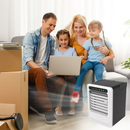 

GUZOM Ceiling Fan Deals- Portable Air Conditioner Evaporative Air Cooler in 3 Speed USB/AC Air Personal Conditioner for Home Office Bedroom