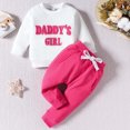 thumbnail image 2 of Odeerbi Infant Boys Girls Sweatsuits Spring Fall Cotton Outfits Set Long Sleeve Sweatshirt Sweatpants Two-piece Set Baby Clothes Sports Tracksuit Hot Pink, 2 of 7