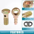 thumbnail image 4 of Unique Bargains 2 Set Car Oil Cooler Fitting Plug Ball Head Adapter M8x1.25 Bolt Brake Fitting Kit with Washers, 4 of 6