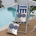 thumbnail image 4 of Outdoor Throw Pillow Covers 16x16 Inch Set of 2 Waterproof Spring Summer Geometric Elegant Navy White Outdoor Pillow Covers for Patio Funiture Garden Couch 1z, 4 of 5