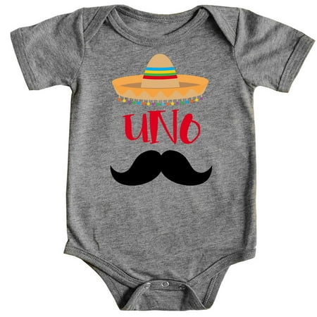 

1st Birthday Uno Bodysuits Fiesta Themed First Birthday Sombrero Birthday Bodysuit Mustache Birthday Outfit for Baby Boy Outfit Granite Heather Bodysuit 24 Months
