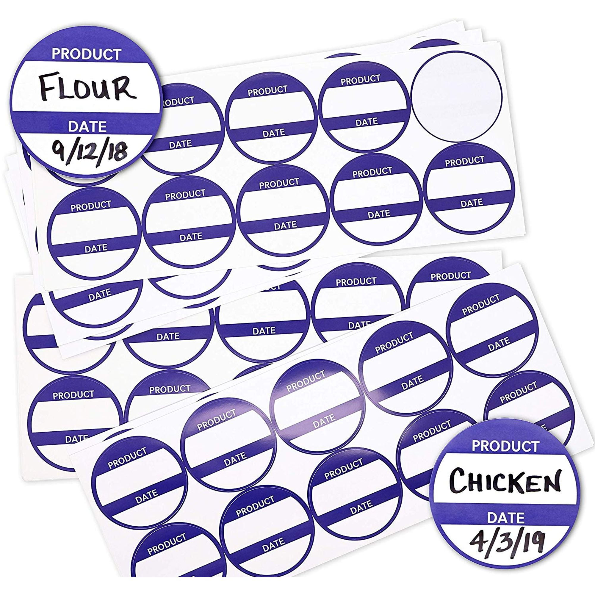 500 Pack 2 x 1/" Removable Food Storage Freezer//Refrigerator Date Labels Stickers