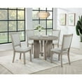 thumbnail image 2 of Best Master Furniture Timbria Transitional Round Dining Table with Cross Pedestal Base, Oak, 2 of 4
