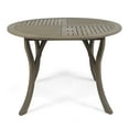 thumbnail image 6 of Noble House Hermosa 47" Round Wooden Patio Dining Table in Gray, 6 of 6