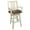 Natural, variant on Homestead Collection Counter Height Swivel Captain's Barstool - Buckskin Upholstery, Ready to Finish