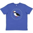 thumbnail image 3 of Inktastic Puffin Bird Wreath Youth T-Shirt, 3 of 5