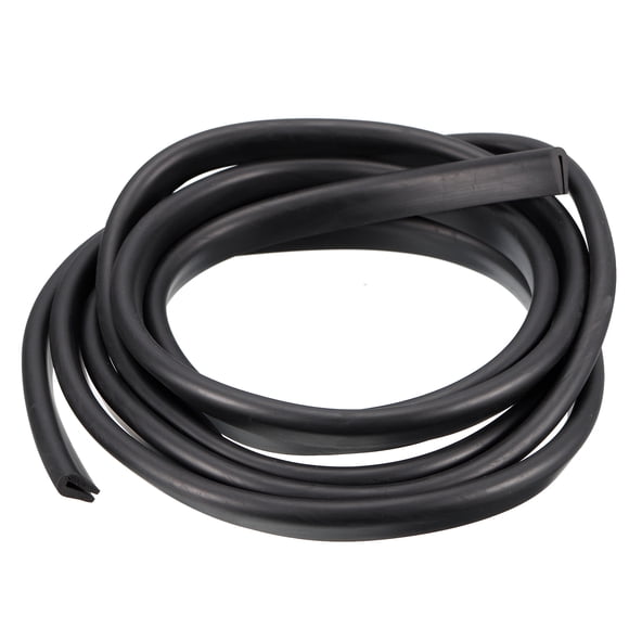 Uxcell 5/16"x 19/32"x 8.2ft Rubber U Channel Edge Trim Fits 1.5-2mm Edge, Black