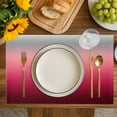 thumbnail image 3 of Placemat Ombre Pink Grey Placemats for Dining Table Gradient Stripes Washable Table Mats for Party Kitchen Dining Decoration, 3 of 7