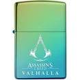 thumbnail image 3 of Zippo Lighter - Personalized Message Engraved on Backside for Assassin's Creed Windproof Zippo Lighter (Assassin's Creed Valhalla High Polish Teal 49530), 3 of 7