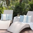 thumbnail image 4 of Outdoor Pillow Covers 20x20 Inch Set of 4 Light Blue Waterproof Modern Geometry Throw Pillows Outdoor Summer Waterproof Decor for Patio Funiture Garden Polyester Cushion Covers 013P20, 4 of 6