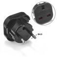 thumbnail image 2 of Eu Plug Adapter Socket British Uk To Eu Euro Travel Adapter Electrical Plug Converter Outlet Uk Ac Power Cable Charger Socket, 2 of 5