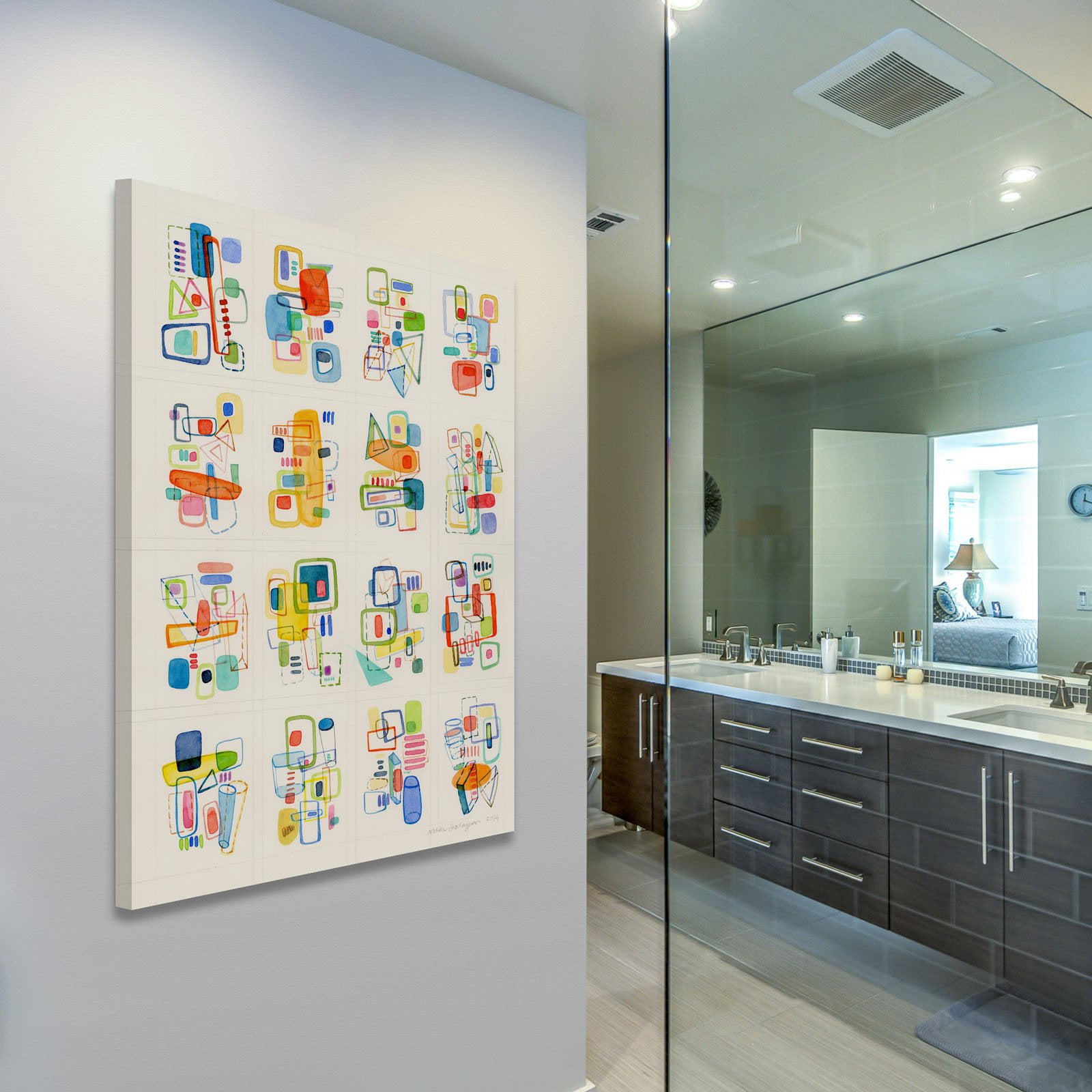Marmont Hill Busy Shapes Painting on Wrapped Canvas